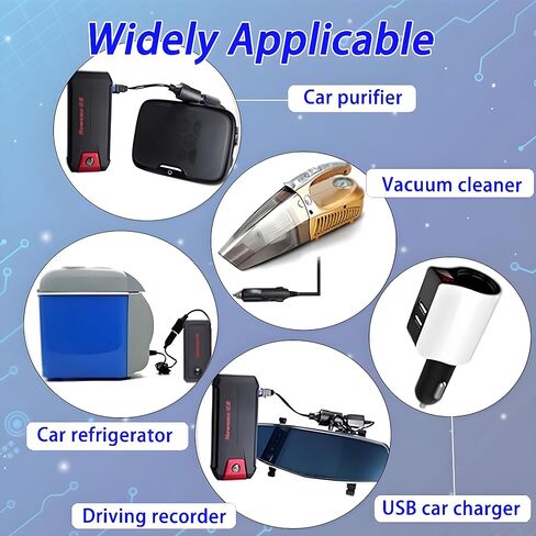 MAYWILLA EC5 Female to Cigarette Lighter Socket Extension Cable,12V Car Cigarette Lighter Female to EC5 Female Conversion Cord for Portable Jump Starter Car Emergency Start Power Adapter-17.8CM (2PCS) in Kuwait
