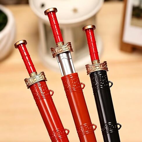(4 pcs) Cool Sword Pen Set Novelty Gel Ink Pens, Anxiety Pen Suitable for School, Students, Office Supplies in Kuwait
