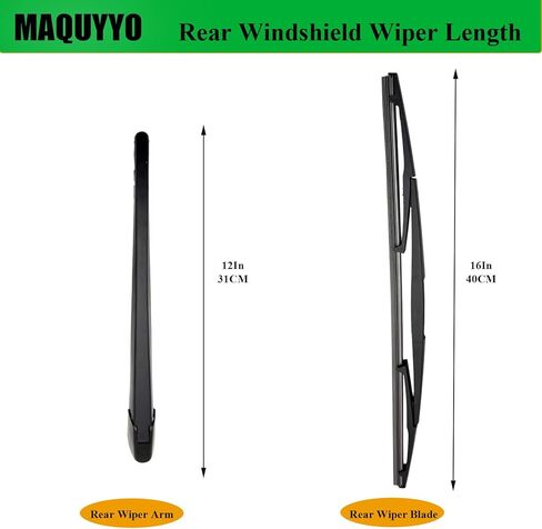 Rear Windshield Wiper Arm Blade Set Replacement for Honda ODYSSEY 2011-2017, MAQUYYO Rear Windshield Wiper Blade Arm Kit Replace 76720-TK8-A01, 76730-TK8-A21 in Saudi Arabia