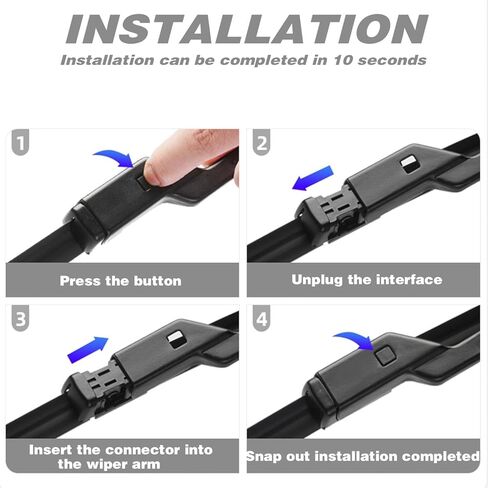 Dual Rubber Blade Windshield Wipers for Audi Q5 2018 2019 2020 2021 2022 2023 2024 2025 / Q3 2015-2018 Replacement Wiper Blades with Rear 24"+20"+15inch (For 2018-2025 Audi Q5) in Saudi Arabia