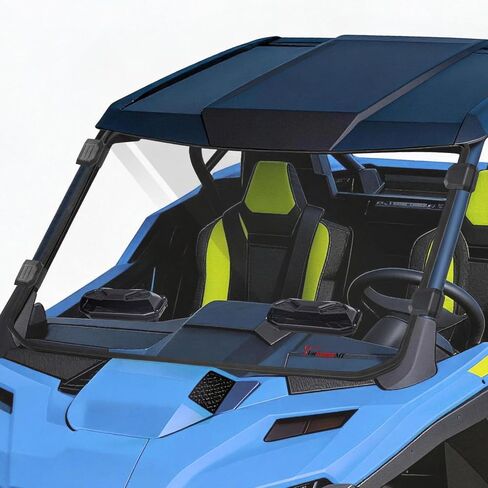 StarknightMT 2025+ RZR Pro زجاج أمامي مزود بفتحات تهوية ومقاوم للخدش ومغطى بطبقة صلبة من البولي كربونات متوافق مع Polaris RZR Pro XP/S 2025 2026، زجاج أمامي شفاف كامل مع فتحة تهوية قابلة للتعديل in Kuwait