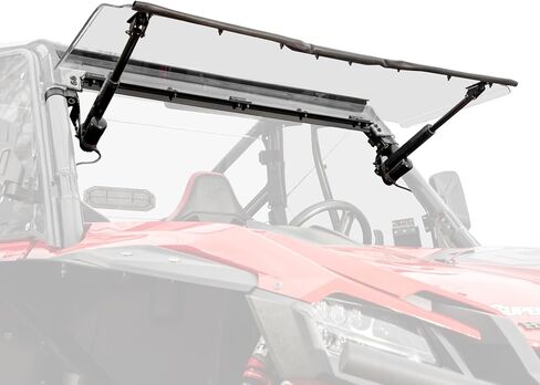 SuperATV MaxDrive Power Flip Windshield for Honda Talon 1000 2019-2022, Can be Opened to Any Position for Full Airflow Control, 1/4" Polycarbonate 250x Stronger than Glass, USA Made in Kuwait