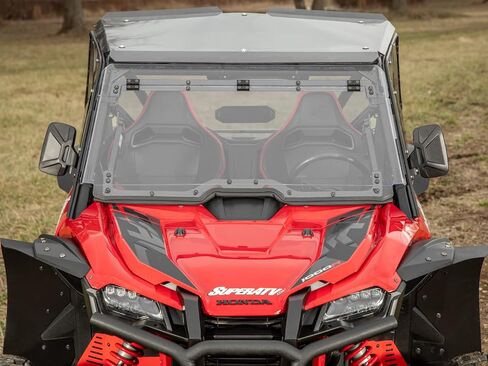 SuperATV MaxDrive Power Flip Windshield for Honda Talon 1000 2019-2022, Can be Opened to Any Position for Full Airflow Control, 1/4" Polycarbonate 250x Stronger than Glass, USA Made in Kuwait