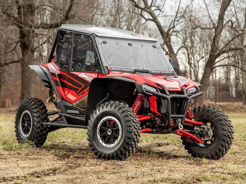 SuperATV MaxDrive Power Flip Windshield for Honda Talon 1000 2019-2022, Can be Opened to Any Position for Full Airflow Control, 1/4" Polycarbonate 250x Stronger than Glass, USA Made in Kuwait