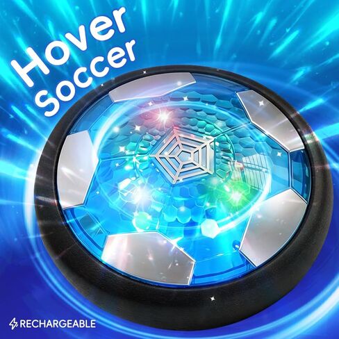 Rechargeable Hover Soccer Ball for Kids, Indoor Light-Up Air Power Floating Soccer Ball with Soft Foam Bumper, Sport Toy Birthday Gifts for Boys Age 6, 7, 8, 9, 10, 11, 12 Year Old in Saudi Arabia