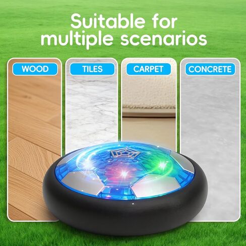 Rechargeable Hover Soccer Ball for Kids, Indoor Light-Up Air Power Floating Soccer Ball with Soft Foam Bumper, Sport Toy Birthday Gifts for Boys Age 6, 7, 8, 9, 10, 11, 12 Year Old in Saudi Arabia