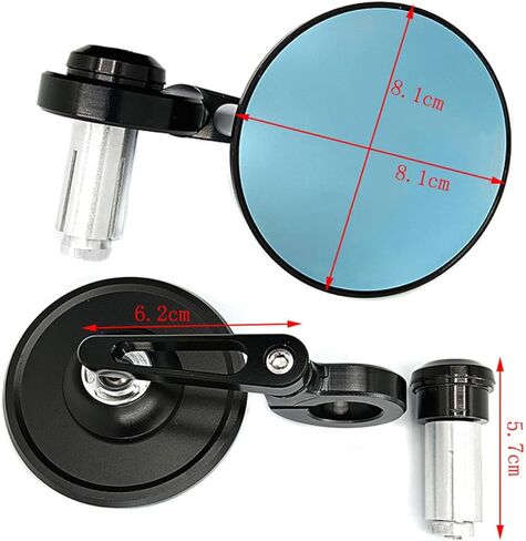 Motorcycle Round Rearview Mirrors Handle Bar Mount HD Side Mirrors Compatible with H-arley Sportster 1250S Nightrider 975 in Saudi Arabia