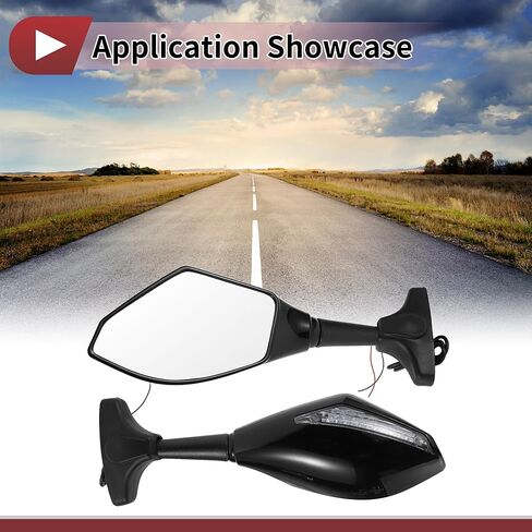 1 مجموعة دراجة نارية مرايا الرؤية الخلفية لسوزوكي GSX-R600 GSX-R750 2003-2017 الجبهة المقود المرايا الأسود الألومنيوم البلاستيك in Kuwait