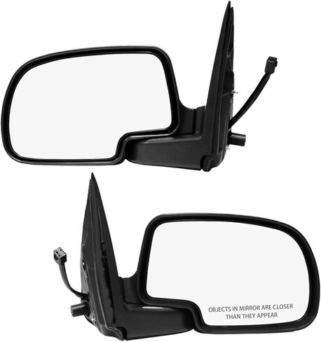 PM Auto Driver & Passenger Side Mirror, Left-Right Black Manual Folding Compatible With 2000-2005 GMC Yukon in Kuwait