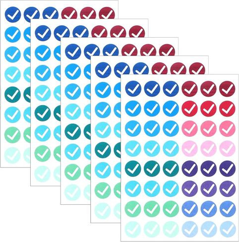 288 Pcs Cross Mark Stickers, Check Mark Stickers, Self Adhesive Peel and Stick Labels for Organizing Items, Inventory Management, Quality Control, Surveys, and Classroom Teaching Aids DIY Projects in Kuwait