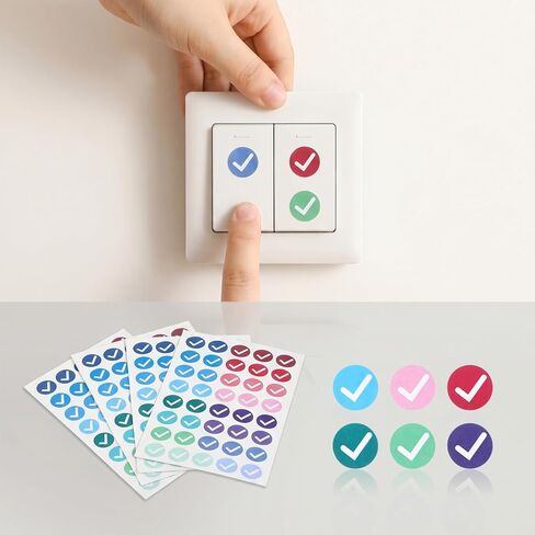 288 Pcs Cross Mark Stickers, Check Mark Stickers, Self Adhesive Peel and Stick Labels for Organizing Items, Inventory Management, Quality Control, Surveys, and Classroom Teaching Aids DIY Projects in Kuwait