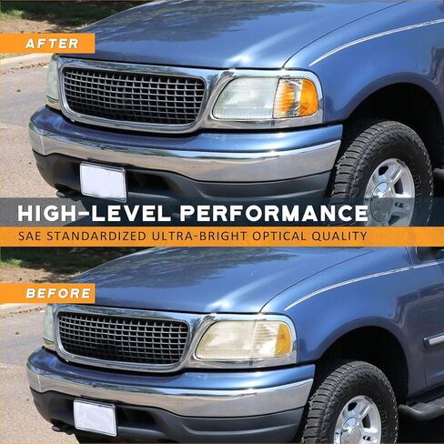 WEELMOTO Signal Light Replacement Compatible with 1997-2003 FORD F-150 F-250 Expedition OE Parking Corner Turn Signal Marker Light 97-03 Driver Side Left Does NOT fit models produced before July 1996 in Saudi Arabia