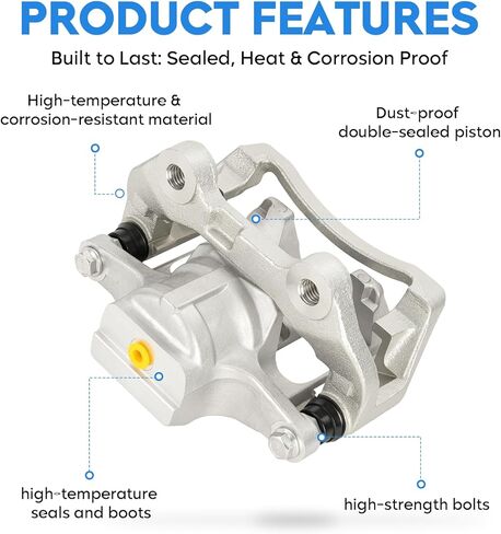 Rear Disc Brake Calipers for Chevy Traverse 2009-2017, for GMC Acadia 2007-2016. for Buick Enclave 08-17, for Cadillac XTS 13-18, for Saturn Outlook 07-10, Replace# 18-B5058 18-B5059, 2PCS w/Bracke in Kuwait