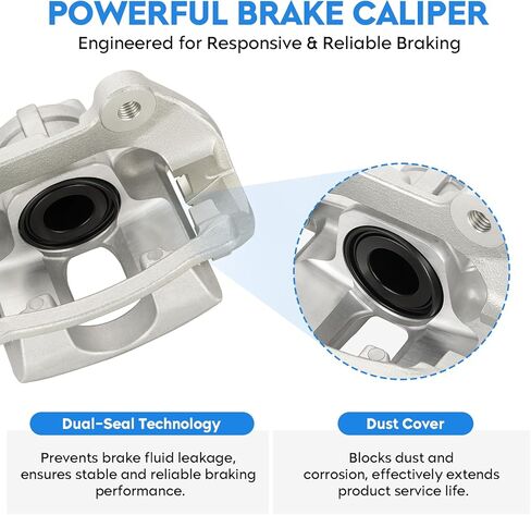 Rear Disc Brake Calipers for Chevy Traverse 2009-2017, for GMC Acadia 2007-2016. for Buick Enclave 08-17, for Cadillac XTS 13-18, for Saturn Outlook 07-10, Replace# 18-B5058 18-B5059, 2PCS w/Bracke in Kuwait
