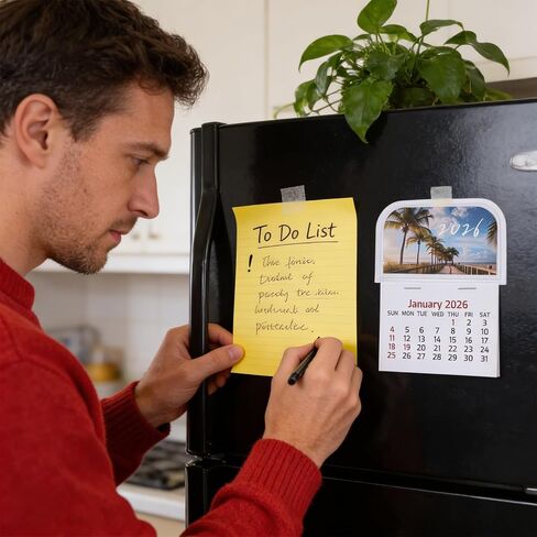 Hecila 2026 عصا صغيرة على التقويمات التقشير والعصا التقويم 2026 لاصق صغير شهري للسيارة أو التقاويم الجدارية لمكتب السيارة، جدار السيارة، الشاحنة، الكمبيوتر المحمول، الثلاجة، المنزل، المكتب، المدرسة، الأعمال، 3 عبوات in Kuwait