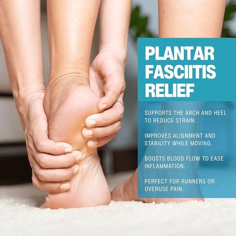 PF - Plantar Fasciitis Pain Relief Tape | 20 Count | Precut Kinesiology Tape for Plantar Fasciitis | Hypoallergenic and Sweatproof (Nude) in Saudi Arabia