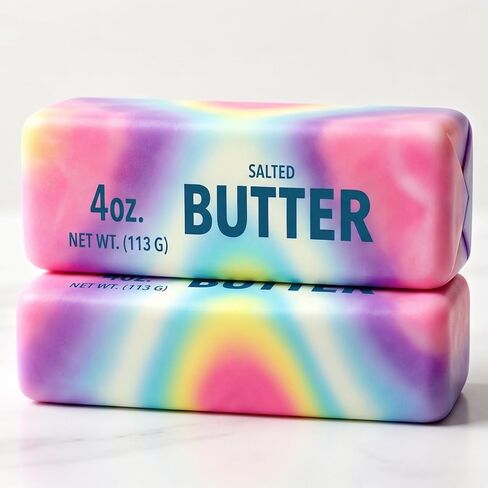 3 Pcs Squishy Rainbow Butter Fidget Toy, Realistic Butter Stick Squishy, Slow Rising Soft Squeeze Sensory Toy for Stress Relief & Anxiety Relief, Desk Toy for Office, Party Favor Gift for Adults in Saudi Arabia