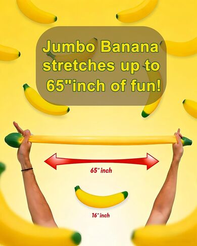 Big Taba Squishy Banana - ألعاب الموز الإسفنجية القابلة للتمدد مقاس 17 بوصة - لعبة تخفيف التوتر الحسية الواقعية فائقة النعومة والممتعة للأطفال والكبار | هدايا الحفلات، ألعاب مكتبية مهدئة in Kuwait