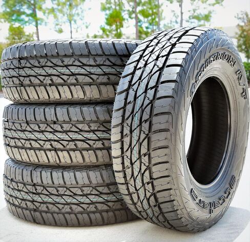 مجموعة من 4 (أربعة) إطارات Accelera Omikron A/T للشاحنات الخفيفة للطرق الوعرة لجميع التضاريس - LT235/70R15 235/70/15 235/70-15 114/110Q نطاق التحميل E LRE 10-Ply BSW جدار جانبي أسود in Kuwait