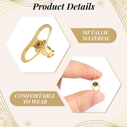 6 Pcs Earring Lifters Backs for Droopy Ears, Adjustable Secure Earring Lifters Backs for Heavy Earrings Locking Earring Replacement(4 Silver and 2 Gold) in Kuwait