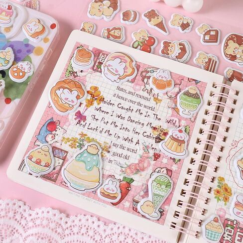 4Sheets 3D Puffy Stickers,Small Foam Stickers Self Adhesive Cute Tiny Cartoon Decorative Stickers for DIY Arts Project Party Supplies Water Bottle Notebooks Scrapbooking Laptops Reward Gifts in Saudi Arabia