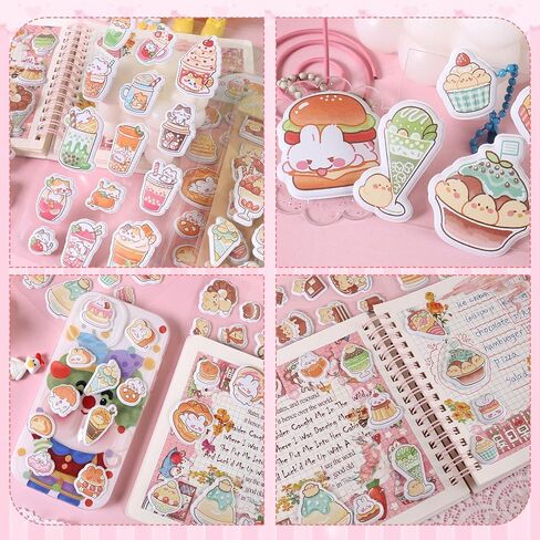 4Sheets 3D Puffy Stickers,Small Foam Stickers Self Adhesive Cute Tiny Cartoon Decorative Stickers for DIY Arts Project Party Supplies Water Bottle Notebooks Scrapbooking Laptops Reward Gifts in Saudi Arabia