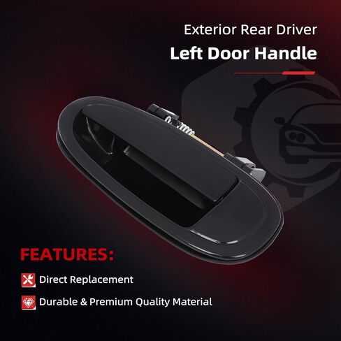 cciyu Exterior Door Handle Set - Rear Driver Left Black (1pc) Compatible with 1995-1999 for Toyota for Avalon, Replaces Part Numbers 69240AC010C0 | Durable & Easy Installation in Kuwait