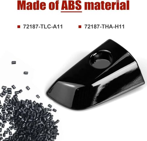 Front Left Outer Door Handle Lock Cylinder Cover Driver Side w/Hole for Honda CR-V 2017-2022，#72187-TLC-A11(Black) in Saudi Arabia