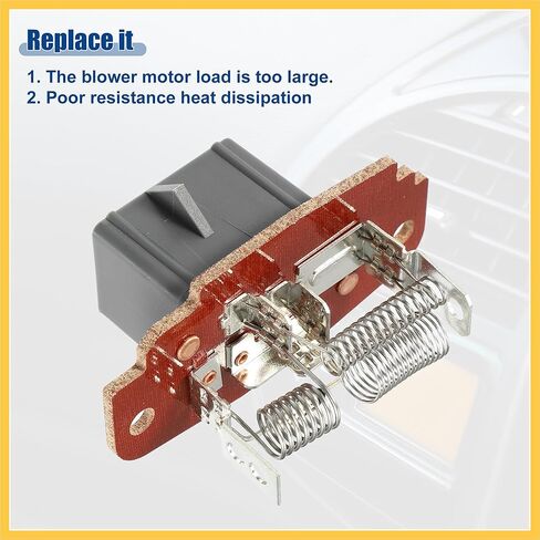 HVAC Blower Motor Resistor Heater Fit for Ford for Ranger for Ford Explorer 1995-2001 NO.4L5Z19A706AA - Pack of 1 Silver Tone Auto Replacement Parts in Kuwait