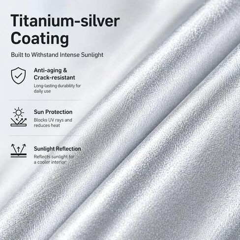 Car Seat Sun Shade Cover,Titanium Silver Front Seat Covers for Cars with Foldable Design,Portable Car Seats Shade for Dust Protection & Heat Blocking & Temperature Reduction in Kuwait
