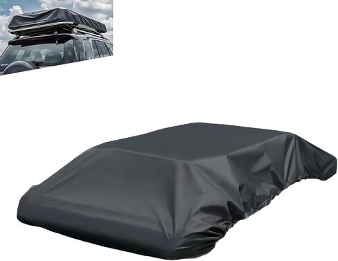 Car Top Roof Rack Cover, Waterproof Rooftop Cargo Luggage Rain Shield with Adjustable Drawstring, Outdoor Travel Storage Protector, Universal for Most Cars, Trucks, SUVs (Black) in Kuwait