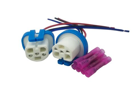 High Temperature Ceramic Headlight Plug Pigtail 9007 9004 HB1 HB5 Head Light Harness Bulb Socket (2pcs) in Kuwait