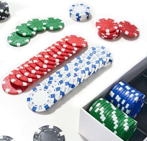 Boyzhood Poker Chips,300 Pcs Poker Set with Aluminum Travel Case,11.5 Gram Poker Chips Set for Texas Holdem Blackjack Gambling in Kuwait