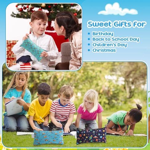 Colarr 6 Pieces Dinosaur Pencil Pouch for Boys Girls Cute Canvas Pencil Case for Teens Cosmetic Bags for Stationery Office Supplies Birthday Christmas Graduation (Dinosaur) in Kuwait