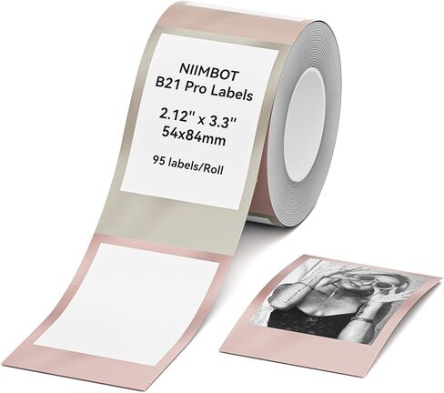 ملصقات صور NIIMBOT لصانع الملصقات B21 Pro/B1 Pro/B2 Pro، 2.13 بوصة × 3.15 بوصة (54 × 80 مم)، ورق صور حراري، فكرة لملصق الصور، الحرف اليدوية، ملاحظات الدراسة، هدية، ملصقات للمجلات، أبيض in Kuwait