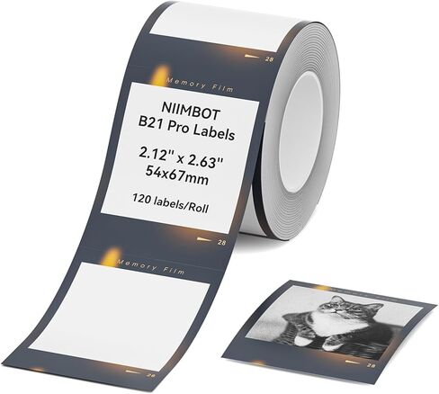 ملصقات صور NIIMBOT لصانع الملصقات B21 Pro/B1 Pro/B2 Pro، 2.13 بوصة × 3.15 بوصة (54 × 80 مم)، ورق صور حراري، فكرة لملصق الصور، الحرف اليدوية، ملاحظات الدراسة، هدية، ملصقات للمجلات، أبيض in Kuwait