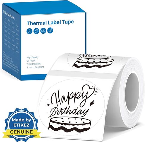 Thermal Label for PM260 Printer, 2'' x 3.15'' (50x80mm) Thermal Tape, Waterproof, Multi-Purpose Label, 1 Roll of 100 Self-Adhesive Thermal Paper (White) in Saudi Arabia