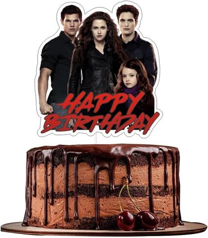 25pcs The Saga of Twilight Cake Decorations with 1pcs Cake Topper, 24pcs Cupcake Toppers for The Saga of Twilight Birthday Party Supplies in Saudi Arabia
