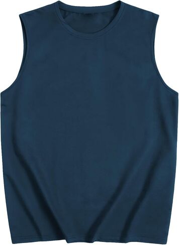 SweatyRocks Men's 2 Pack Workout Hooded Tank Top Graphic Print Sleeveless Gym Hoodies in Saudi Arabia