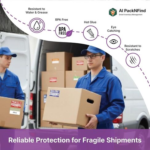 AIPackNFind 300 Count 3.4x2 Moving Labels for 1-4 Bedroom – Color Coded Stickers for Packing Boxes – 11 Room Designs – Waterproof & Tear Resistant – Removable Adhesive – Blank Labels for Custom Notes in Saudi Arabia