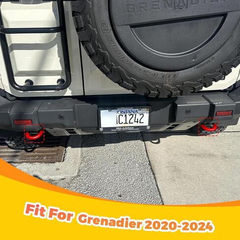 أغطية خطاف السحب متوافقة مع مطاط السيليكون الواقي INEOS Grenadier 2020-2024 للمصد الخلفي؟ غطاء جهاز استقبال وصلة سحب مقطورة مخصص؟ أحمر؟ in Kuwait