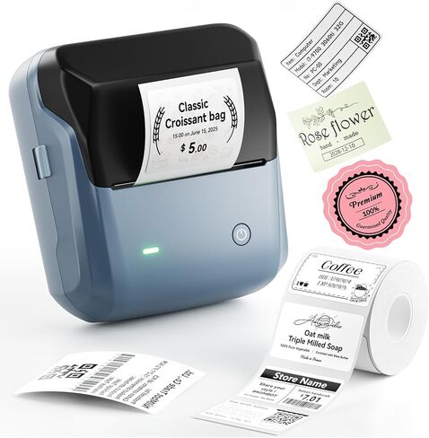 NIIMBOT B31 Label Maker with Tape, 3 Inch Portable Bluetooth Thermal Label Printer for Barcode, Address, Logo and Tag Labels, Cable Labeling Compatible with iOS Android PC, Dark Blue in Kuwait
