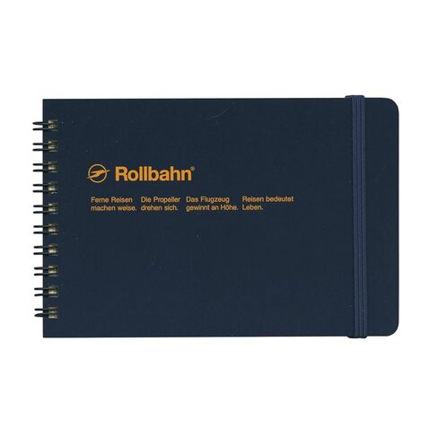 Delfonics Rollbahn Spiral Horizontal Notebook, 7 in. x 4 in. (Dark Blue) in Kuwait