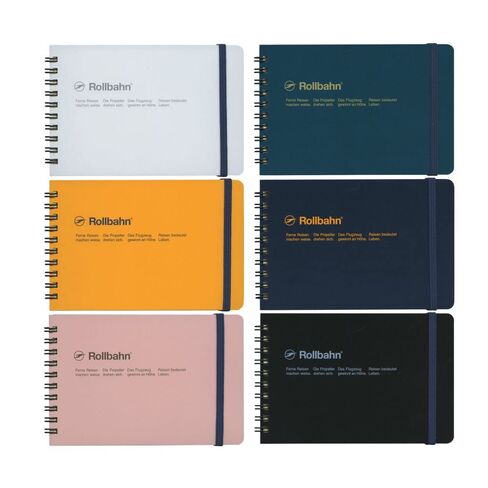 Delfonics Rollbahn Spiral Horizontal Notebook, 7 in. x 4 in. (Dark Blue) in Kuwait
