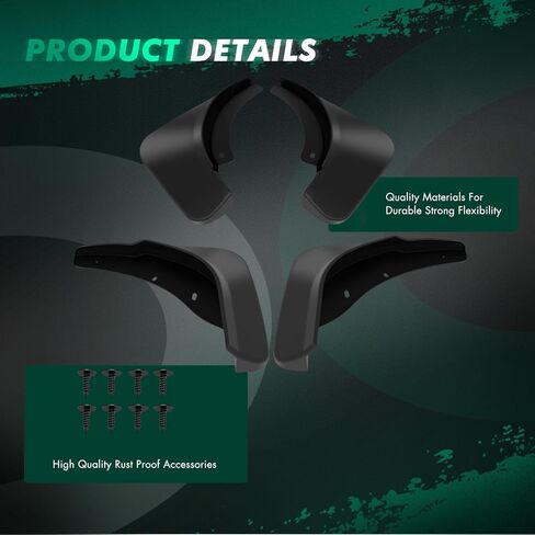 SCITOO 4PCS Mud Flaps Front & Fear Splash Guard Set Suitable for Volkswagen for Passat 2011-2014 3.6L in Kuwait