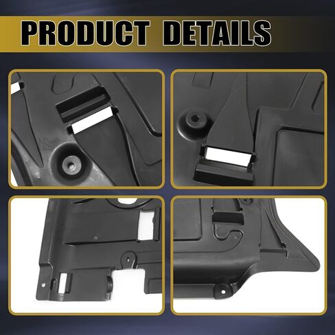 GXARTS Black Engine Splash Shield Guard 1665200723 متوافق مع Mercedes-Benz GL X166 2013-2015 GLE W166 2015-2019 in Saudi Arabia