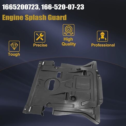 GXARTS Black Engine Splash Shield Guard 1665200723 متوافق مع Mercedes-Benz GL X166 2013-2015 GLE W166 2015-2019 in Saudi Arabia