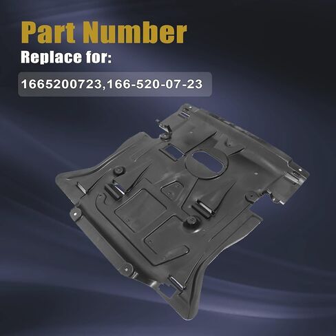 GXARTS Black Engine Splash Shield Guard 1665200723 متوافق مع Mercedes-Benz GL X166 2013-2015 GLE W166 2015-2019 in Saudi Arabia