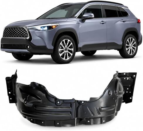 Front Driver Side LH Inner Fender Liner Splash Shield Fit for Toyota Corolla Cross 2022 2023 2024, Left Wheel Well Liner, OEM 53876-0A120 53876-0A110 CY-COS22F05L in Saudi Arabia