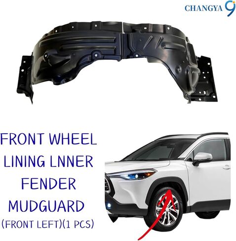 Front Driver Side LH Inner Fender Liner Splash Shield Fit for Toyota Corolla Cross 2022 2023 2024, Left Wheel Well Liner, OEM 53876-0A120 53876-0A110 CY-COS22F05L in Saudi Arabia